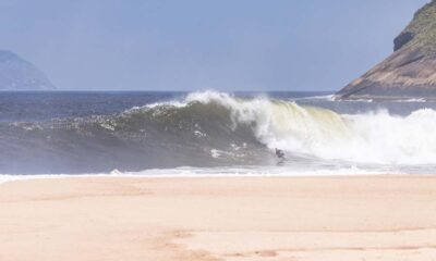 André Reis, Praia de Itacoatiara, Niterói, Rio de Janeiro, RJ, Big Waves, Ondas Grandes, Swell, Prêmio Brasileiro Ocyan 2023. Foto: Cristia Mesquita