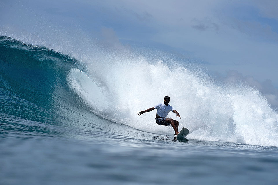 Hood “Hoobs” Ahmed, Four Seasons Surfing Champions Trophy 2023, Sultan´s, Maldivas. Foto: Divulgação Four Seasons