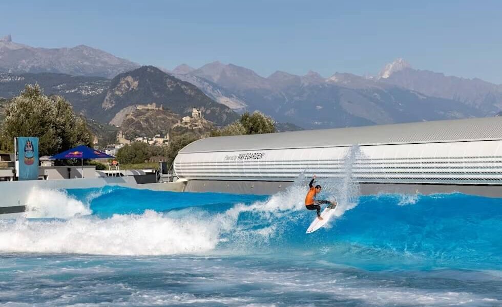 Franklin Serpa, Alaia Bay, Sion, Suíça, Piscina de Ondas, Valais, Red Bull Pool Clash Contest 2023. Foto: © Marc Weiler / Red Bull Content Pool