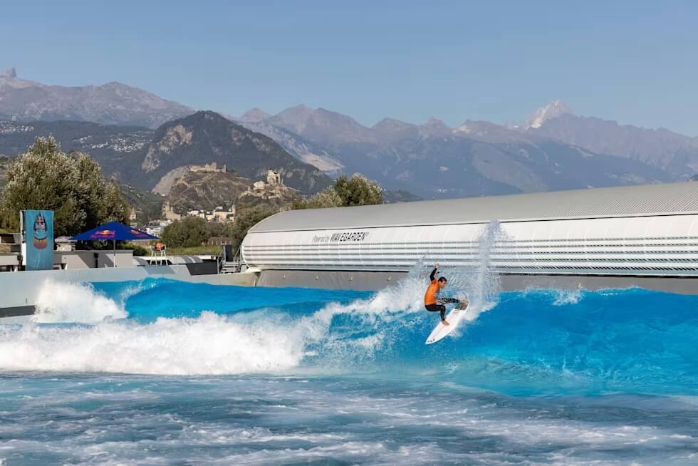 Franklin Serpa, Alaia Bay, Sion, Suíça, Piscina de Ondas, Valais, Reb Bull Pool Clash Contest 2023. Foto: © Marc Weiler / Red Bull Content Pool