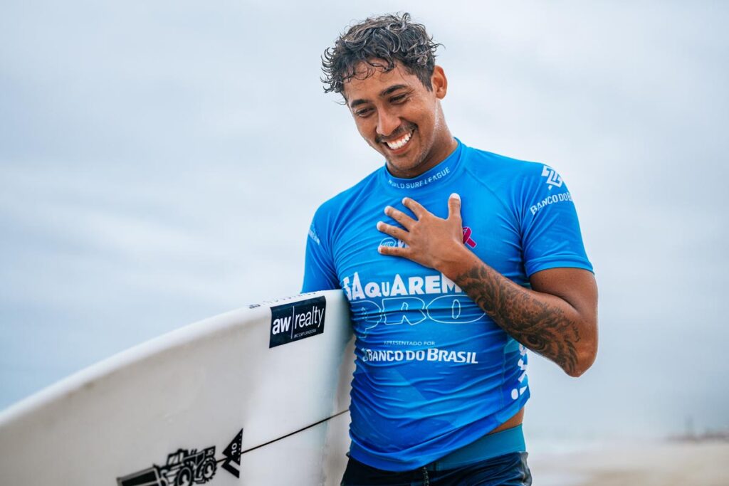 Samuel Pupo, Corona Saquarema Pro 2023, Challenger Series da World Surf League (WSL), Praia de Itaúna, Saquarema (RJ). Foto: WSL / Thiago Diz