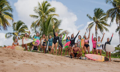Liderada por Claudinha Gonçalves, clínica de surfe feminino Coolture Life acontece em Itacaré (BA) no mês de novembro. Foto: Divulgação