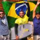 Eder Luciano, Gabriel Braga e Uri Valadão no Taghazout Bay World Bodyboard Championship, etapa de abertura do Mundial de Bodyboard em Agadir, Marrocos. Foto: @bodyboarding_style