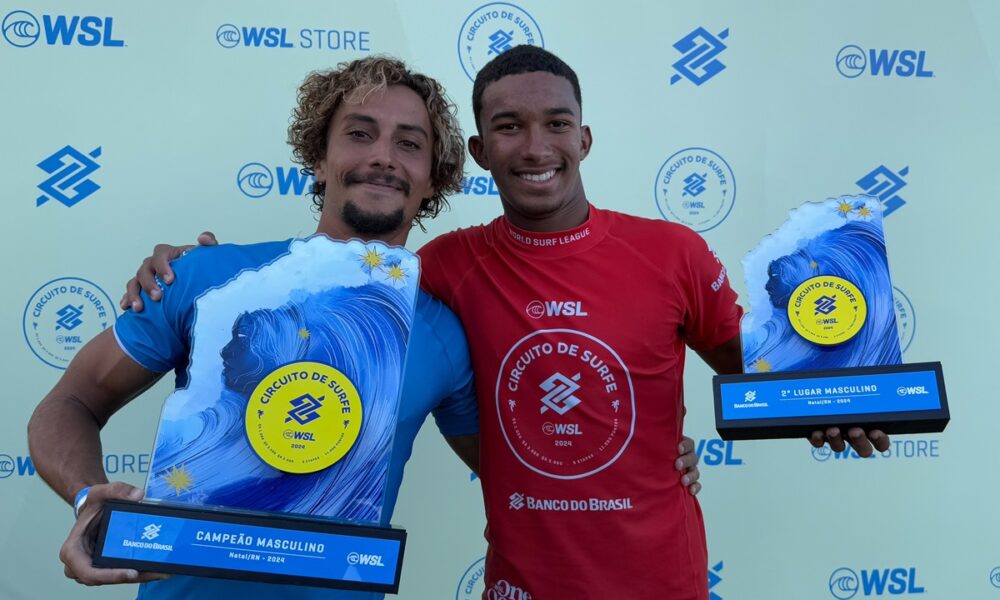 Mateus Sena e Adauto Sena na final potiguar do primeiro WQS QS do RN (Crédito da Foto: Aleko Stergiou / WSL Latam)