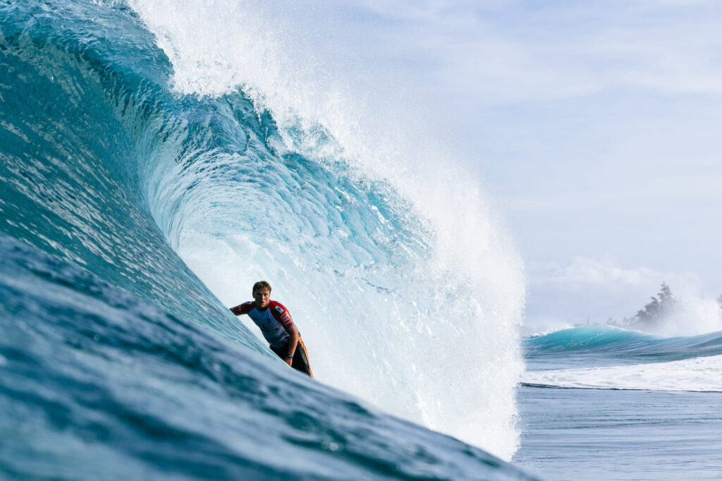 Alan Cleland, Backdoor, Lexus Pipe Pro 2025, Banzai Pipeline, Hawaii, North Shore de Oahu, WSL, World Surf League, Circuito Mundial de Surf, Havaí. Foto: WSL / Bielmann