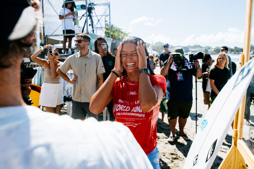 Luana Silva, WSL World Junior Championships 2024, Urbiztondo Beach, Monaliza Point, San Juan, La Union, Filipinas, World Surf League. Foto: © WSL / Cait Miers 