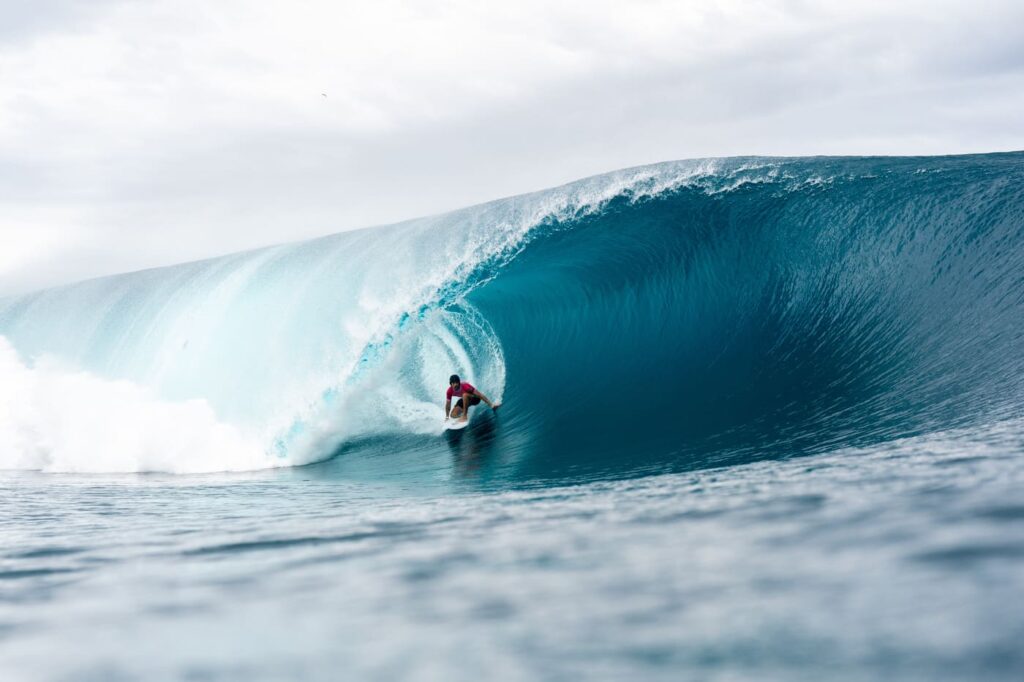 João Chianca, Chumbinho Olimpíadas de Paris 2024, Teahupoo, Tahiti, Polinésia Francesa, Taiti, Surfe, Surf, Swell, Jogos Olímpicos. Foto: ISA / Pablo Jimenez