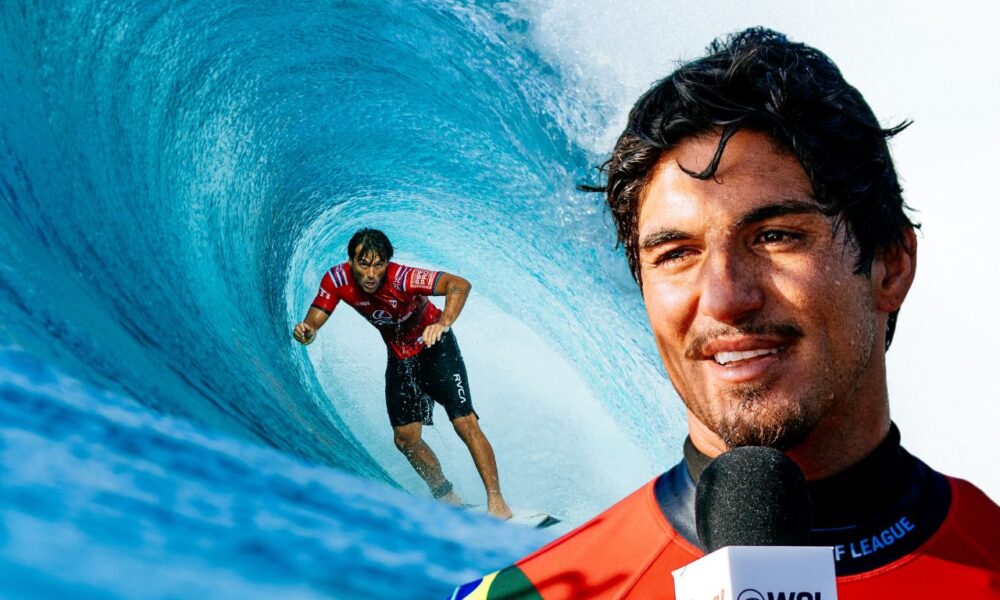 Gabriel Medina analisa final polêmica do Pipe Pro entre Barron Mamiya e Leo Fioravanti. Foto: Reprodução WSL