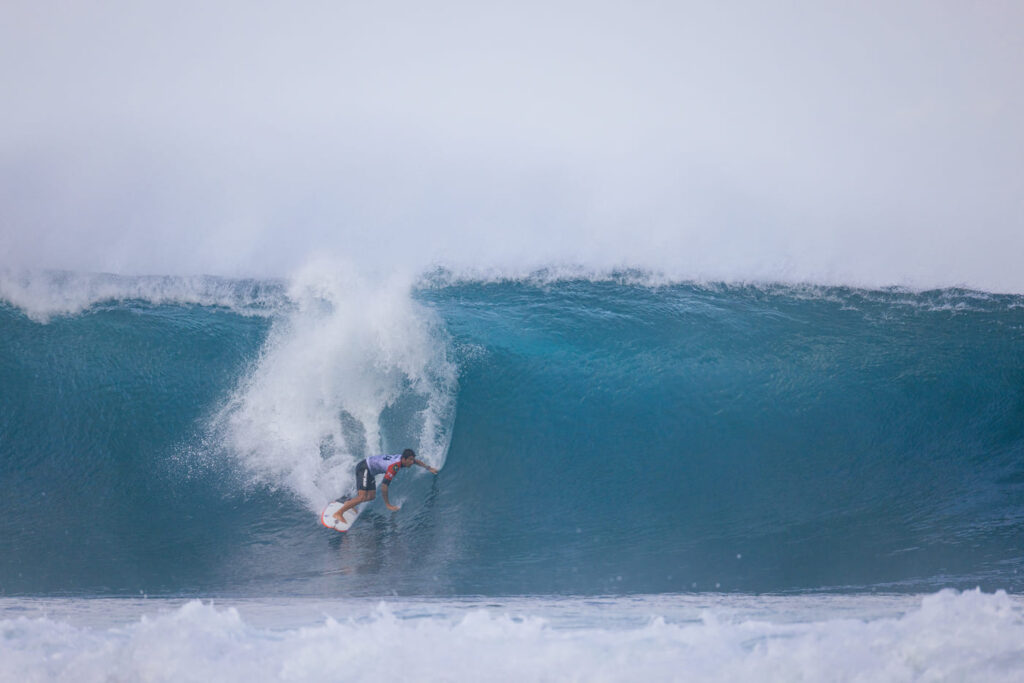 Miguel Pupo, Lexus Pipe Pro 2025, Banzai Pipeline, Hawaii, North Shore de Oahu, WSL, World Surf League, Circuito Mundial de Surf, Havaí. Foto: WSL / Tony Heff