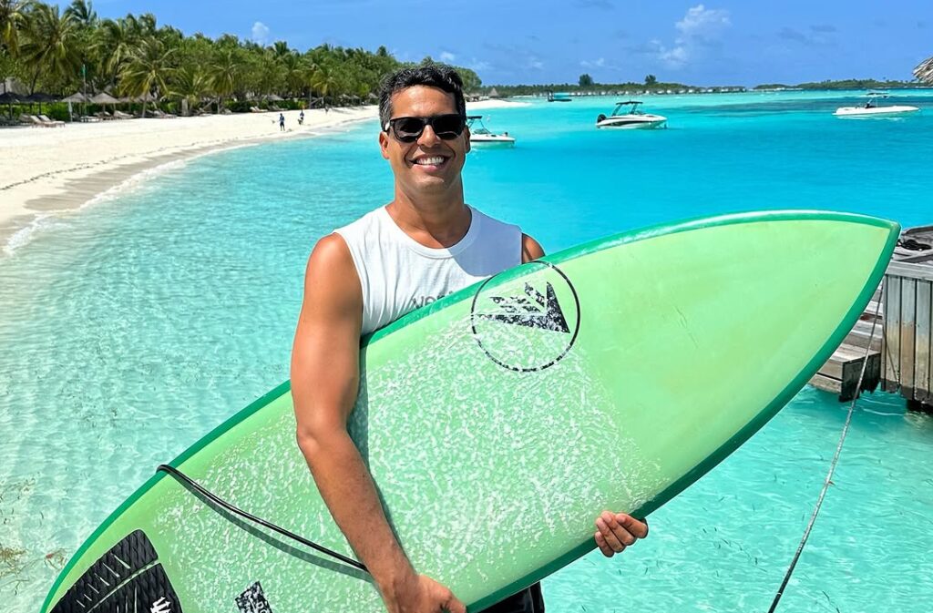 Ader Oliveira, Four Seasons Maldives Surfing Champions 2024, Kuda Huraa, Maldivas. Foto: Arquivo pessoal