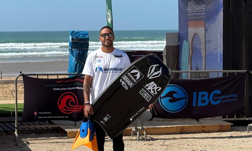 Gabriel Braga é o defensor do título do MEN'S PRIME SERIES / MOROCCO TAGHAZOUT BAY - IBC World Bodyboarding Tour. Foto: Arquivo pessoal