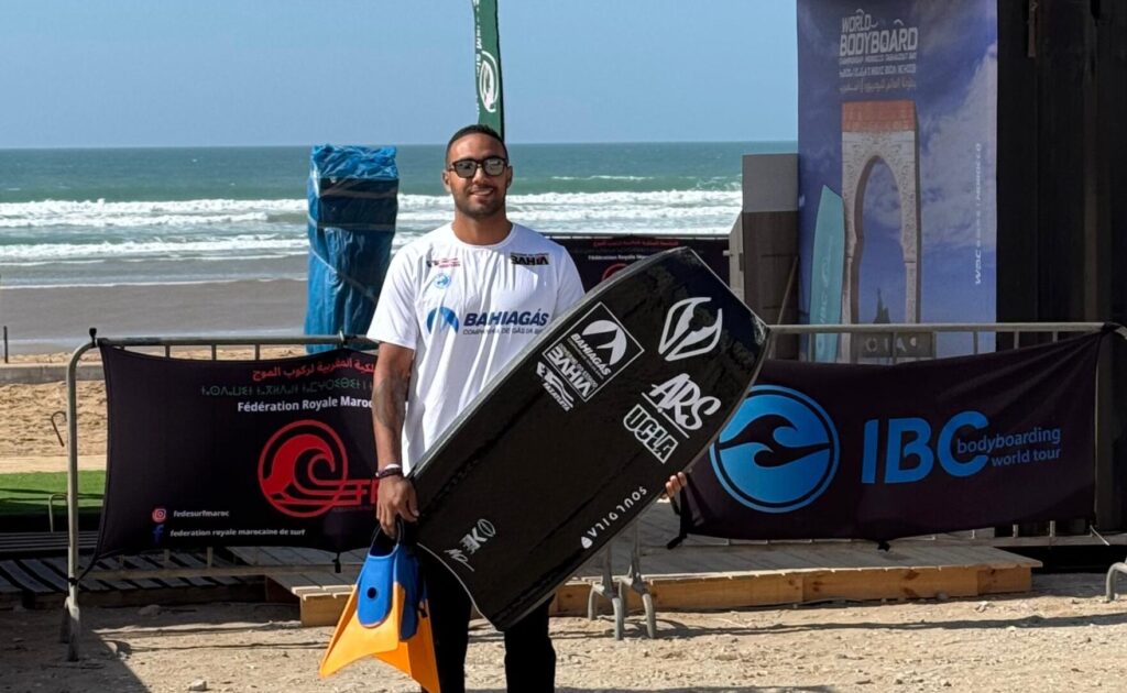 Gabriel Braga é o defensor do título do MEN'S PRIME SERIES / MOROCCO TAGHAZOUT BAY - IBC World Bodyboarding Tour. Foto: Arquivo pessoal