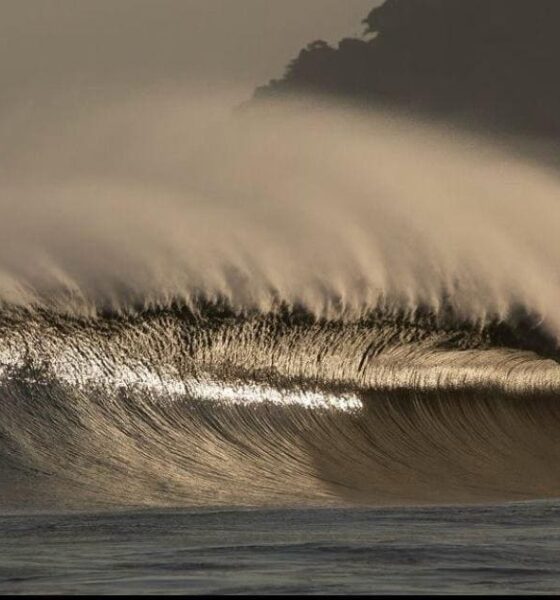 Ondas perfeitas com swell de sul na Praia de Maresias, São Sebastião (SP). Foto: Aleko Stergiou