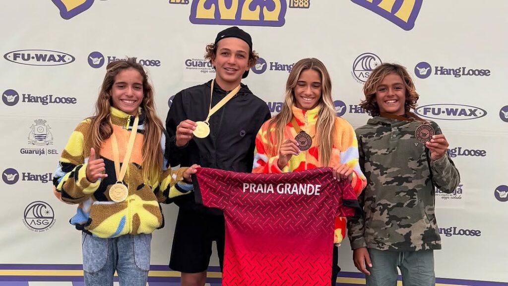 Hang Loose Surf Attack 2025, Praia do Tombo, Guarujá (SP). Foto: Arquivo pessoal Vini Palma