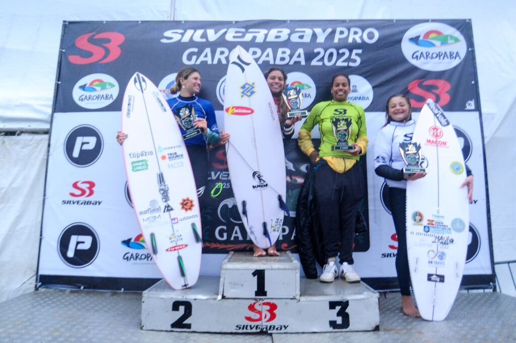 Finalistas do Silverbay Pro 2025, Praia da Silveira, Garopaba (SC), Circuito Catarinense de Surf Profissional, Fecasurf. Foto: Divulgação Silverbay