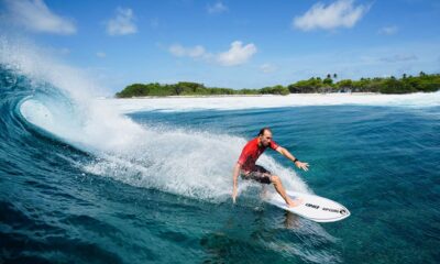 Owen Wright, Four Seasons Surfing Champions Trophy 2025, Sultans, Maldivas, Kuda Huraa, Maldives., Single Fin, Monoquilha. Foto: John Frank