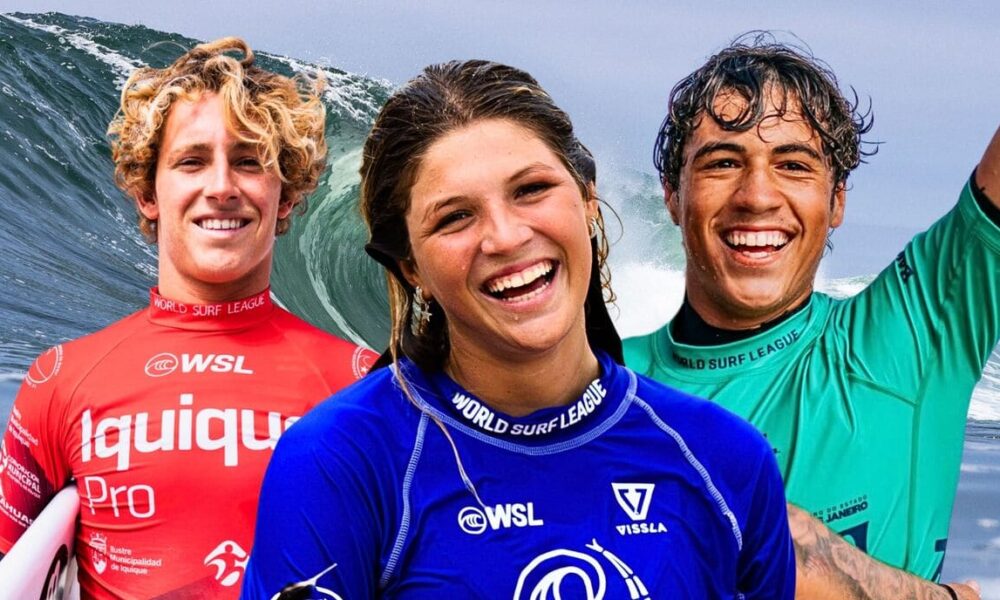 Ryan Kainalo, Rickson Falcão e Luara Mandelli garantem o Brasil no Mundial Júnior da WSL 2025.