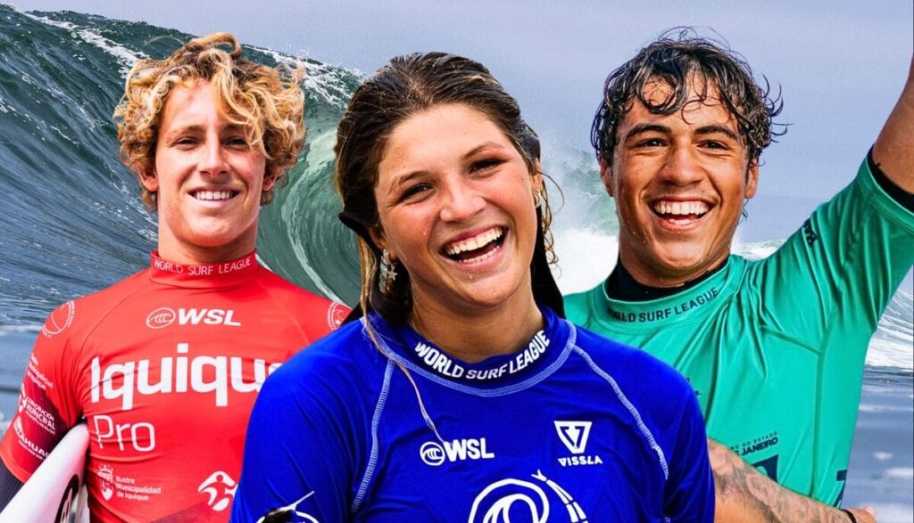 Ryan Kainalo, Rickson Falcão e Luara Mandelli garantem o Brasil no Mundial Júnior da WSL 2025.