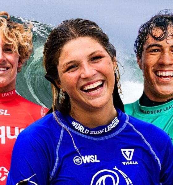 Ryan Kainalo, Rickson Falcão e Luara Mandelli garantem o Brasil no Mundial Júnior da WSL 2025.