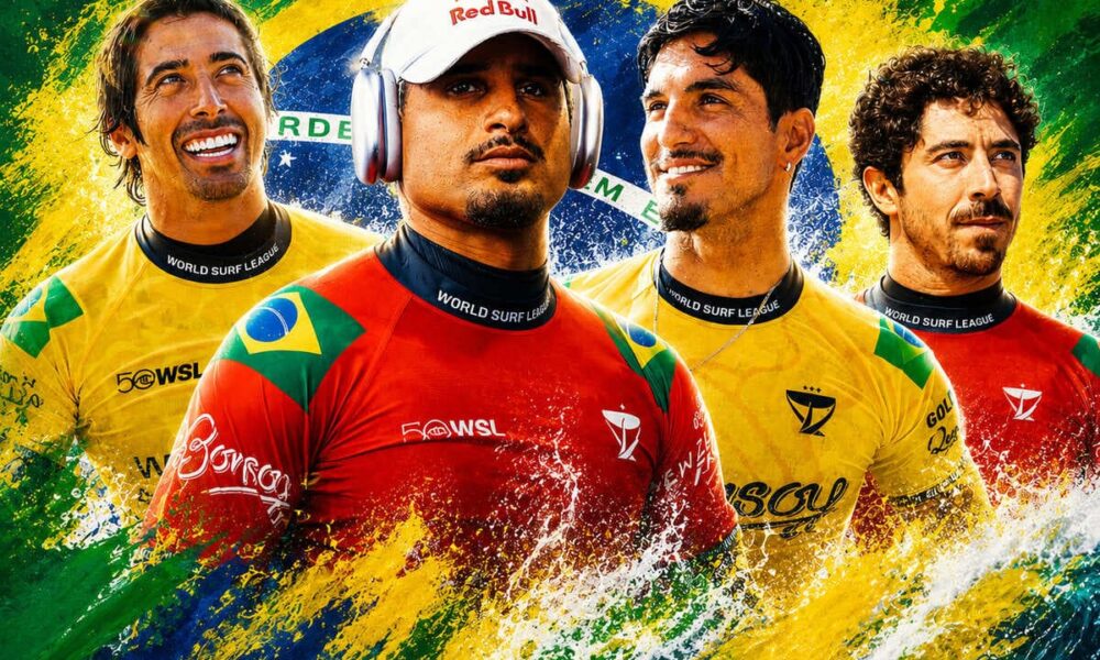 Miguel Pupo, Italo Ferreira, Gabriel Medina, Yago Dora, Brasil Top 4 WSL AOS Midia