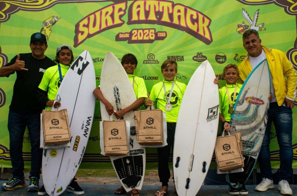 Primeira etapa do Hang Loose Surf Attack 2026, Praia do Tombo, Guarujá (SP). Foto: Erik Medalha Primeira etapa do Hang Loose Surf Attack 2026, Praia do Tombo, Guarujá (SP). Foto: Erik Medalha