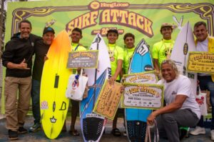 Primeira etapa do Hang Loose Surf Attack 2026, Praia do Tombo, Guarujá (SP). Foto: Erik Medalha