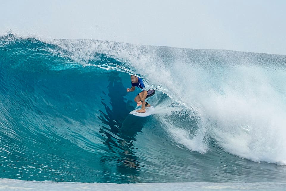 Bede Durbidge, Four Seasons Maldives Surfing Champions Trophy 2026, Sultans, Maldivas. Foto: Ted Grambeau
