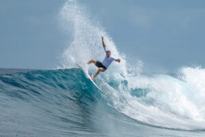 Bede Durbidge, Four Seasons Maldives Surfing Champions Trophy 2026, Sultans, Maldivas. Foto: Ted Grambeau