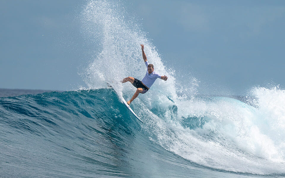Bede Durbidge, Four Seasons Maldives Surfing Champions Trophy 2026, Sultans, Maldivas. Foto: Ted Grambeau