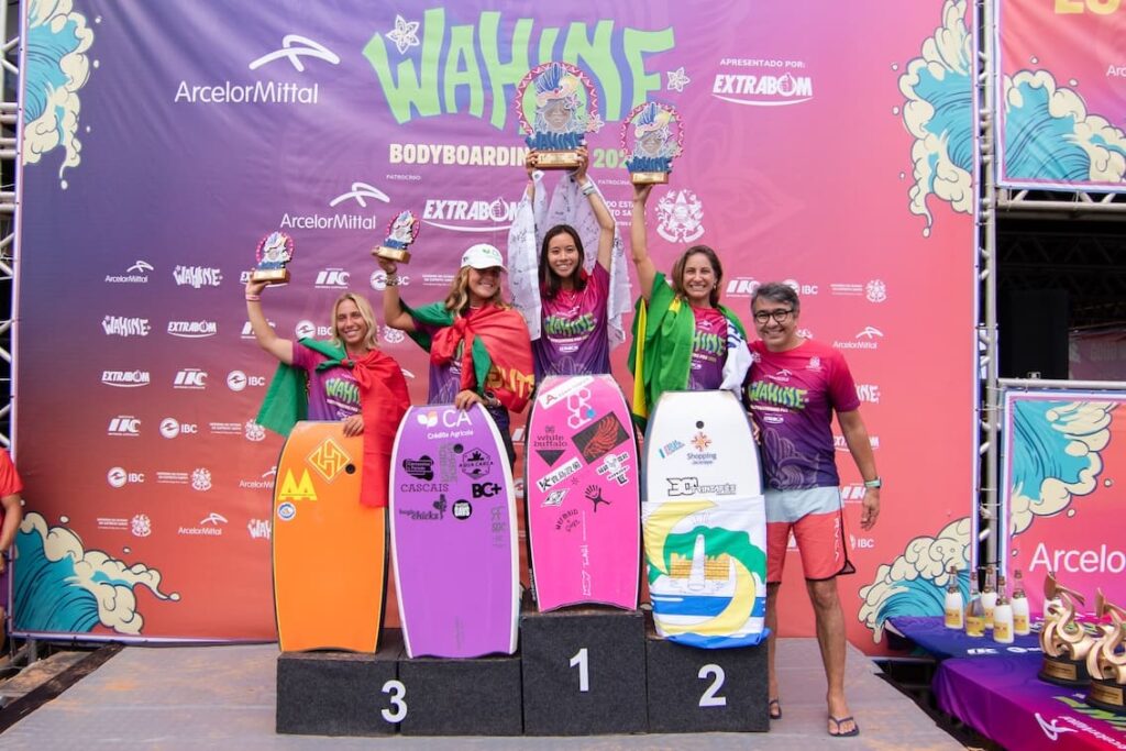 Finalistas da categoria profissional no Wahine Bodyboard Pro 2026