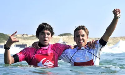 Gabriel Medina e Caio Ibelli, Quiksilver King of the Groms 2009, Capbreton, França. Foto: Divulgação