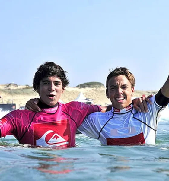 Gabriel Medina e Caio Ibelli, Quiksilver King of the Groms 2009, Capbreton, França. Foto: Divulgação