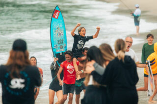 Rafael Miranda, King and Queen of the Groms 2026, apresentado por Quiksilver e Roxy, em Itamambuca, Ubatuba (SP). Foto: Divulgação