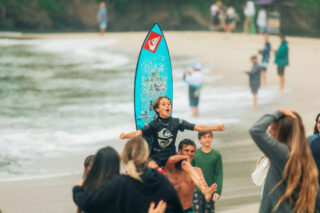 King and Queen of the Groms 2026, apresentado por Quiksilver e Roxy, em Itamambuca, Ubatuba (SP). Foto: Divulgação
