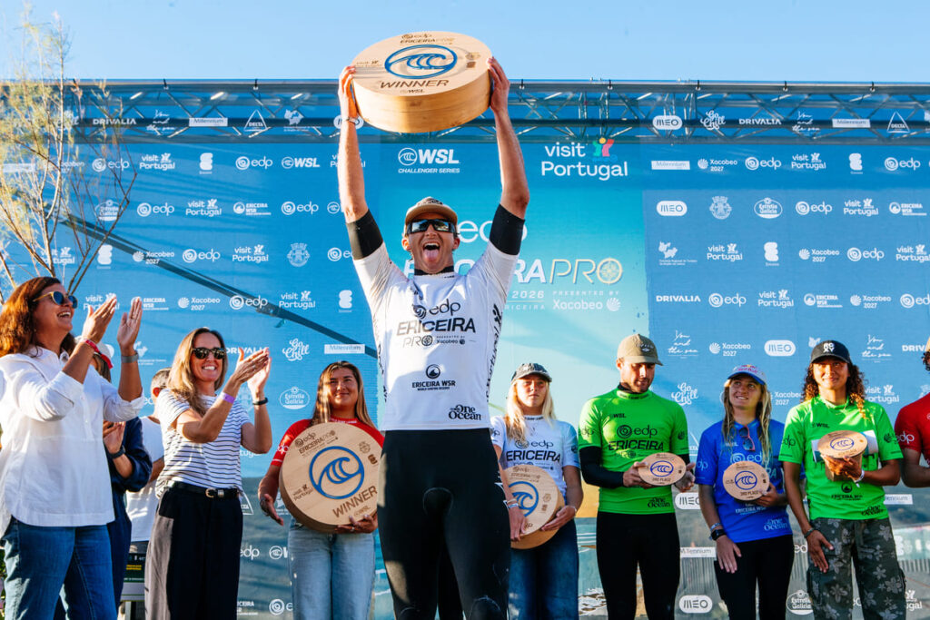 Crosby Colapinto comemora o título do Challenger Series em Ericeira