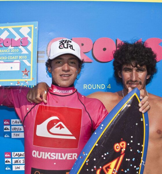 Gabriel Medina e Charles Saldanha, Les Bourdaines, Hossegor, França, Quiksilver King of the Groms 2009, France. Foto: Joli